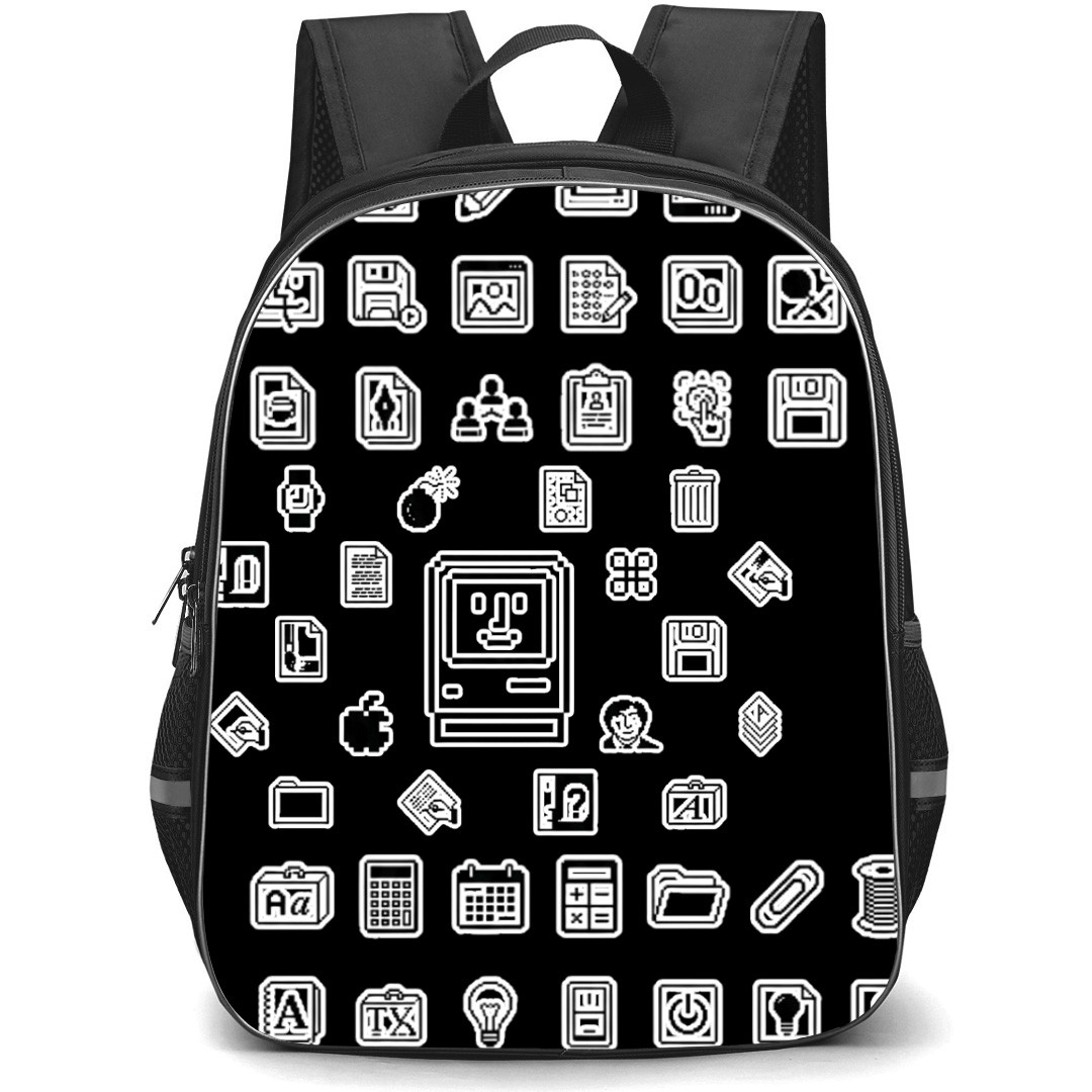 Apple Mac Backpack School Bag StudentPack - Macintosh Mini Icons Poster Art