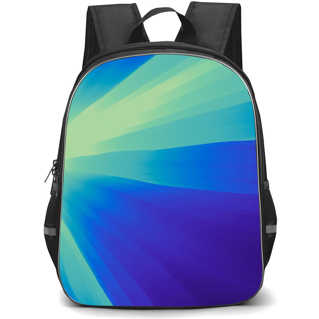 Apple Mac Backpack School Bag StudentPack - MacOS 15 Blue Lines Wallpaper Art
