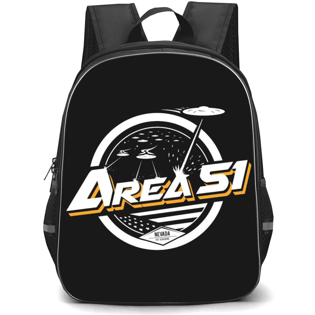 Area 51 Backpack StudentPack - Area 51 Logo Black White Yellow