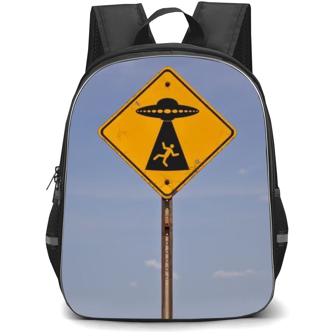 Area 51 Backpack StudentPack - Spaceship Yellow Sign Post
