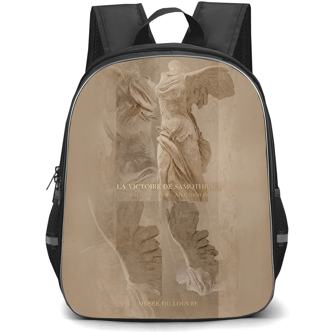 Louvre Backpack School Bag StudentPack - Louvre Winged Victory of Samothrace Museum Art