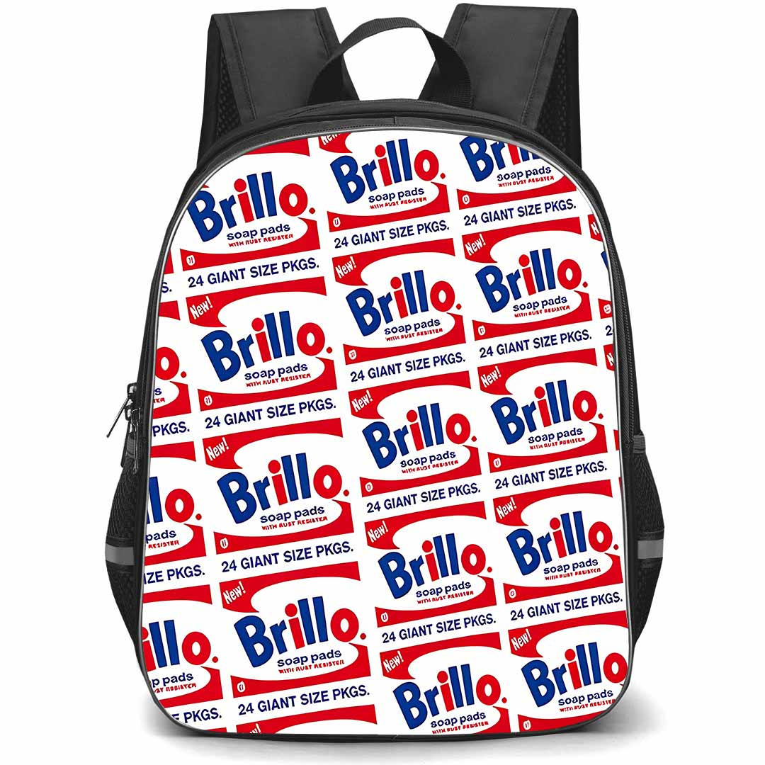 Andy Warhol Backpack School Bag StudentPack - Andy Warhol Brillo Soap Pads Pattern Pop Art Poster