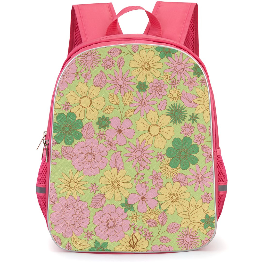 Burga Art Pattern Backpack StudentPack - Burga Amalfi Coast Colorful Floral Poster