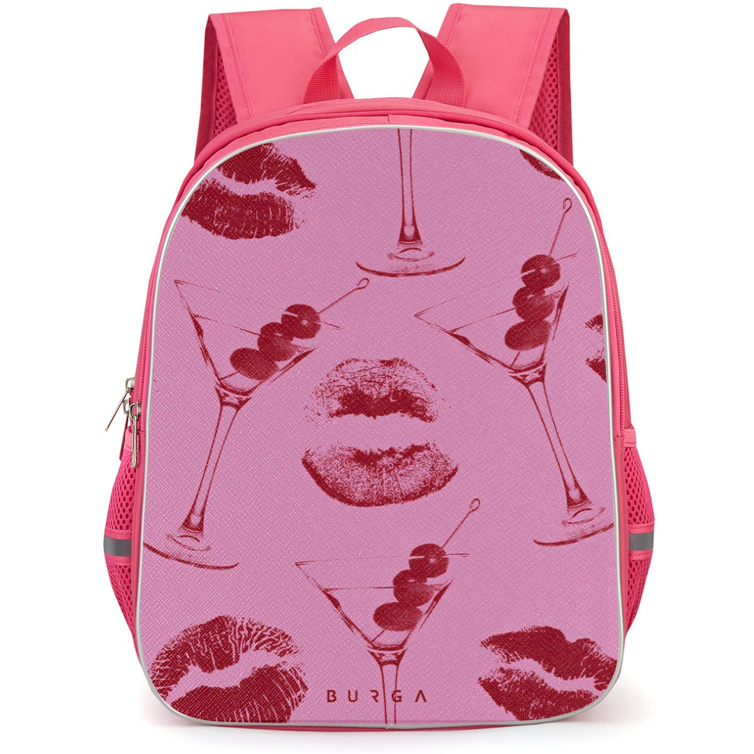 Burga Art Pattern Backpack StudentPack - Burga Call Me Pink Poster