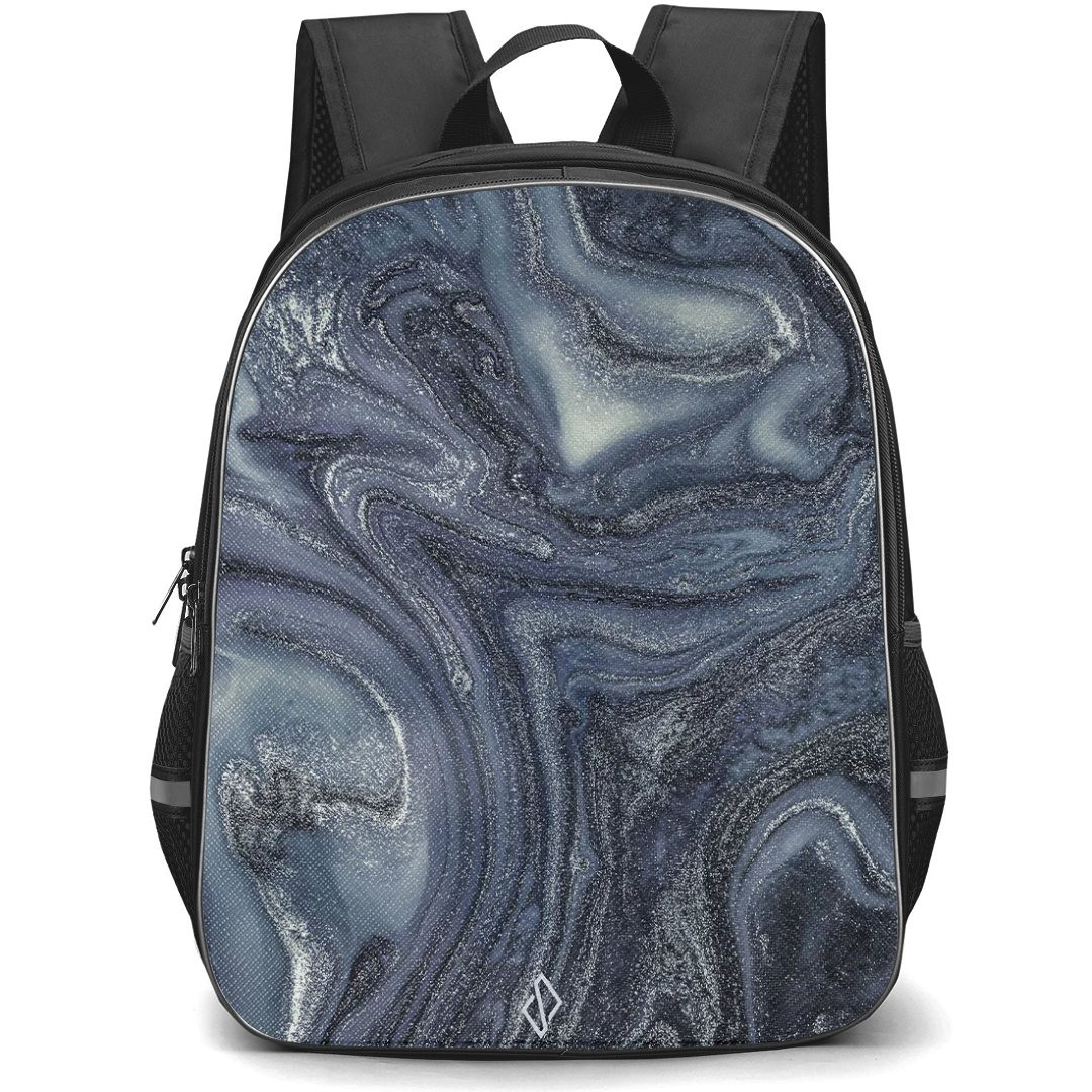 Burga Art Pattern Backpack StudentPack - Burga Navy Trench Blue Poster
