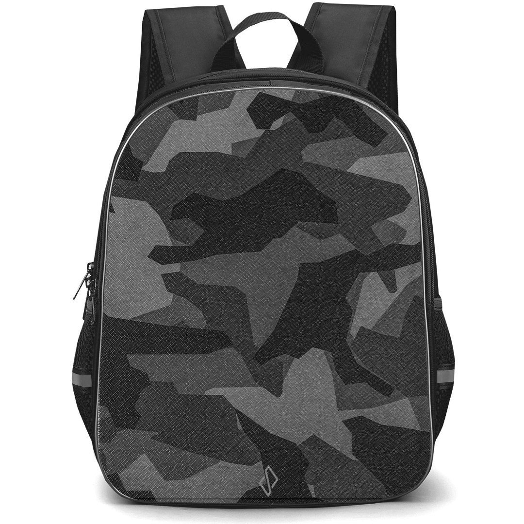 Burga Art Pattern Backpack StudentPack - Burga Night Black Camouflage Poster