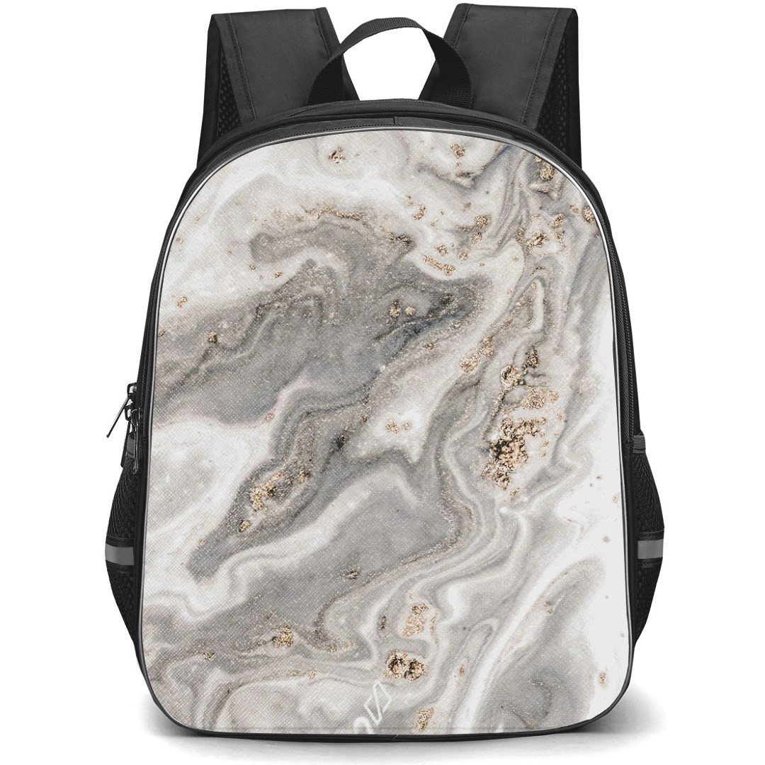 Burga Art Pattern Backpack StudentPack - Burga Snowstorm Grey Marble Poster