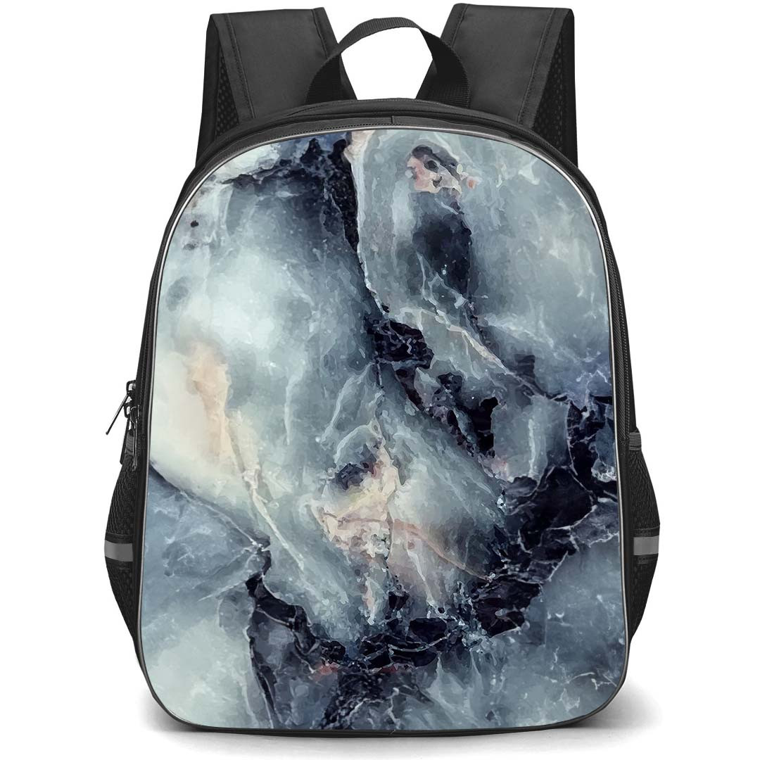 Casely Art Pattern School Backpack StudentPack - Casely Blue Marble Case Poster