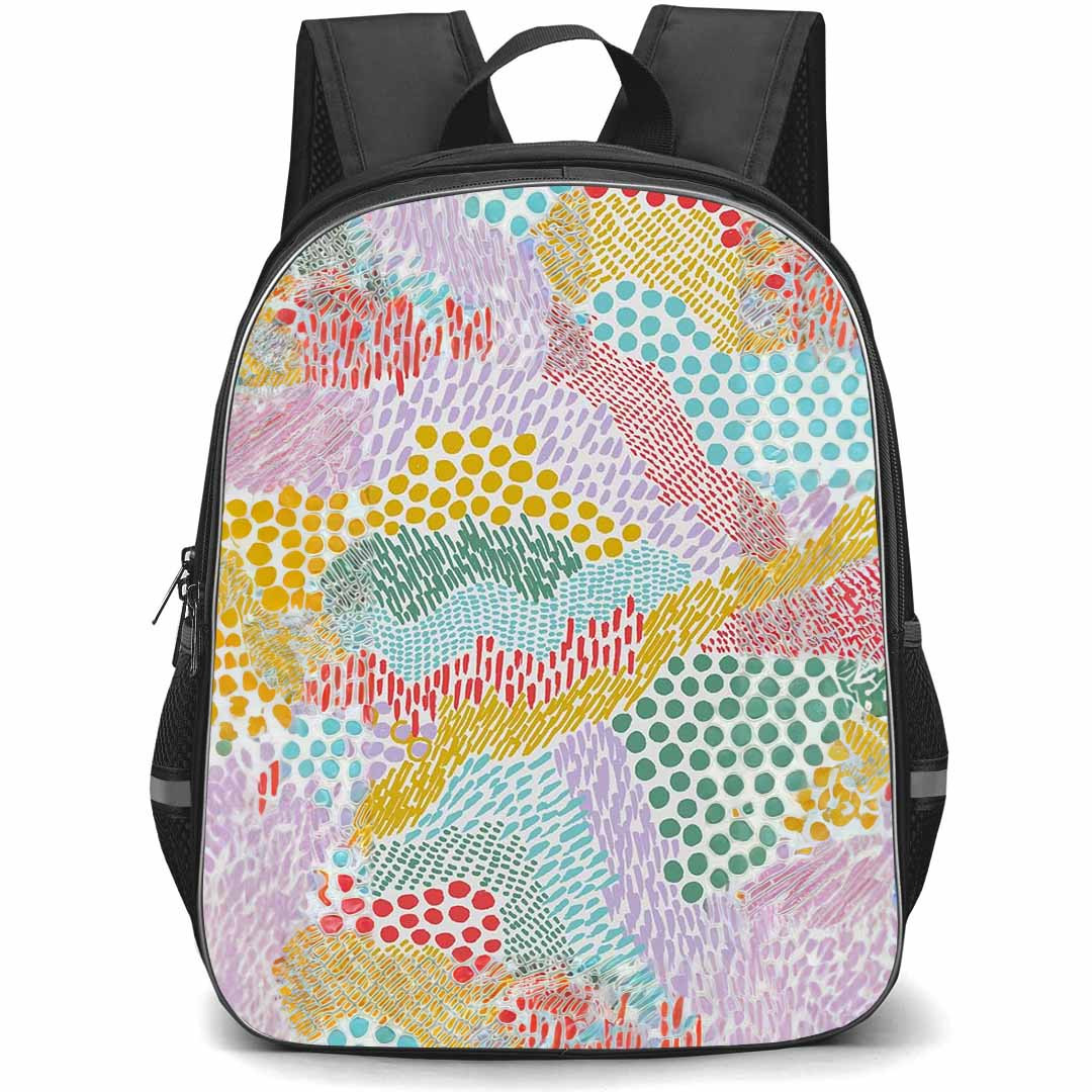 Casely Art Pattern School Backpack StudentPack - Casely Color Me Happy Pattern Colorblock Case Poster