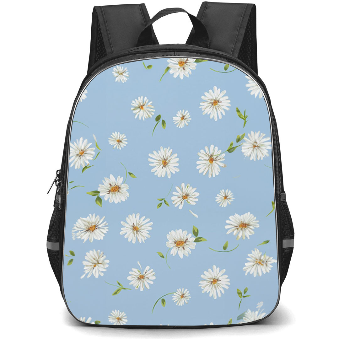 Casely Art Pattern School Backpack StudentPack - Casely Daisy Daydream Baby Blue Floral Poster