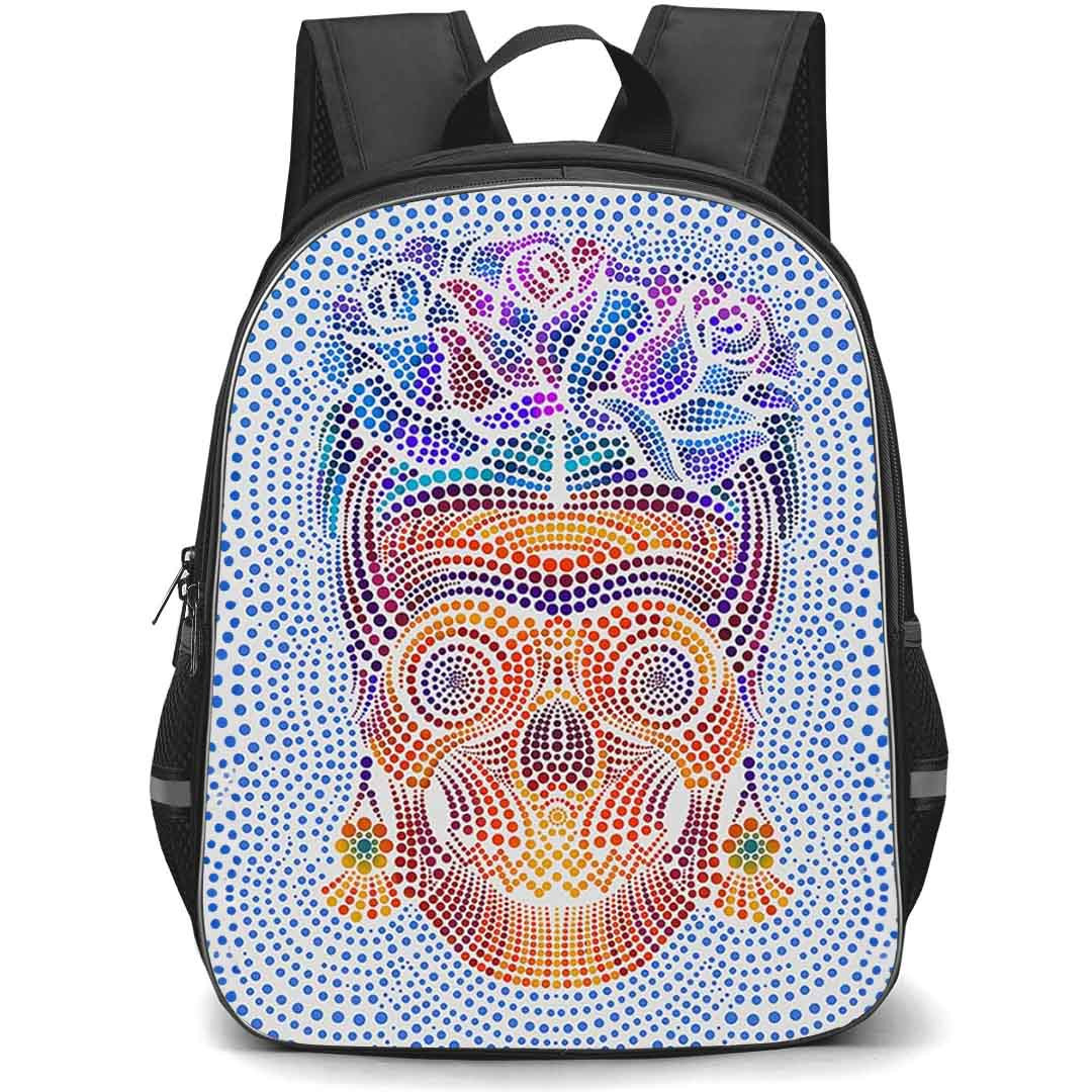 Casely Art Pattern School Backpack StudentPack - Casely Dotted Skull Art Poster