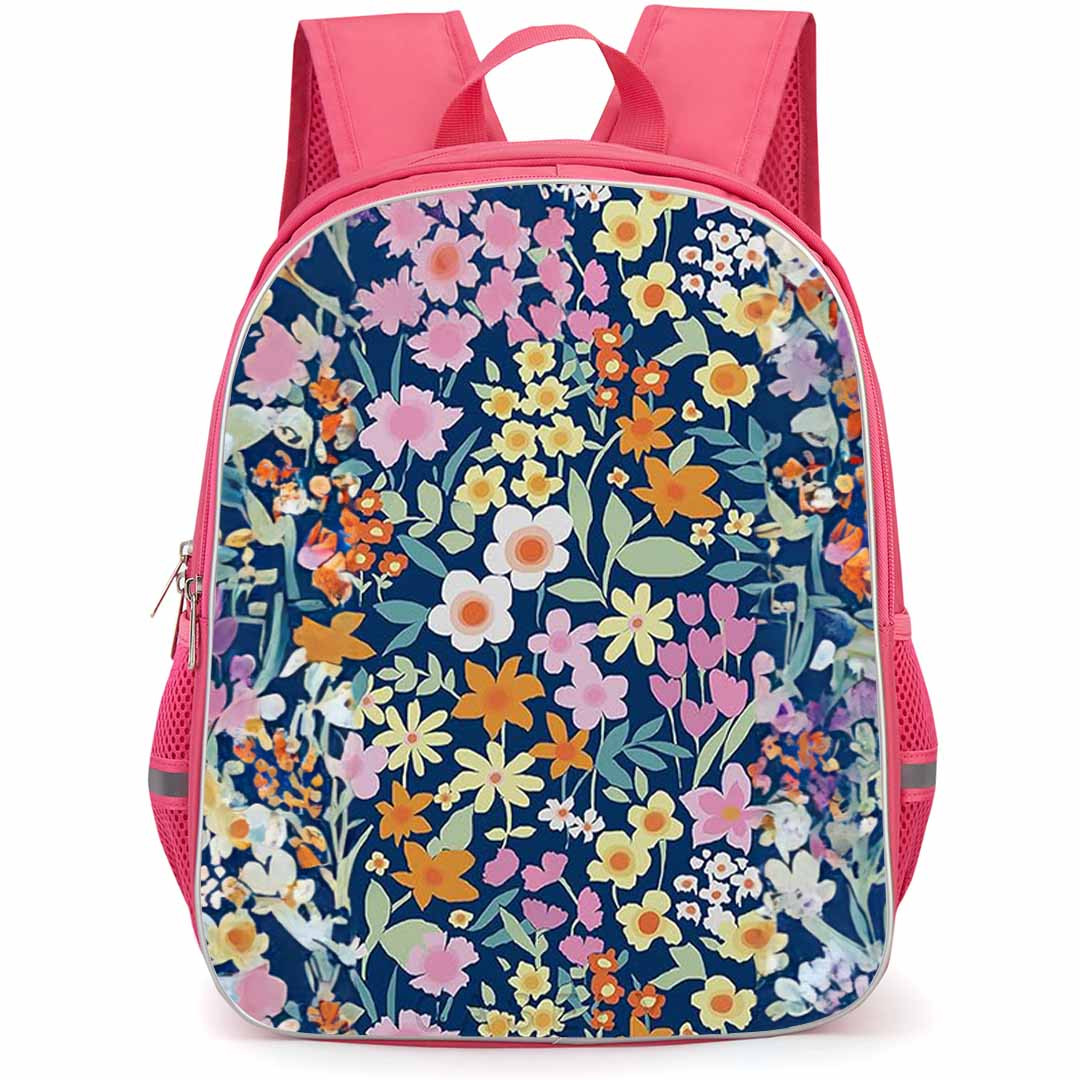 Casely Art Pattern School Backpack StudentPack - Casely Full Bloom Navy Floral Poster
