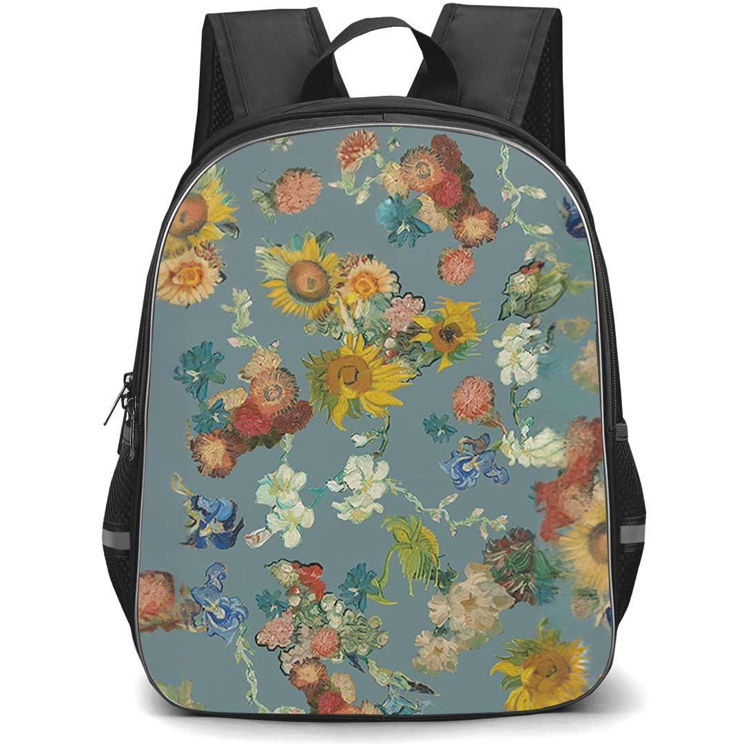 Casely Art Pattern School Backpack StudentPack - Casely Van Goghs Flowers Art Poster