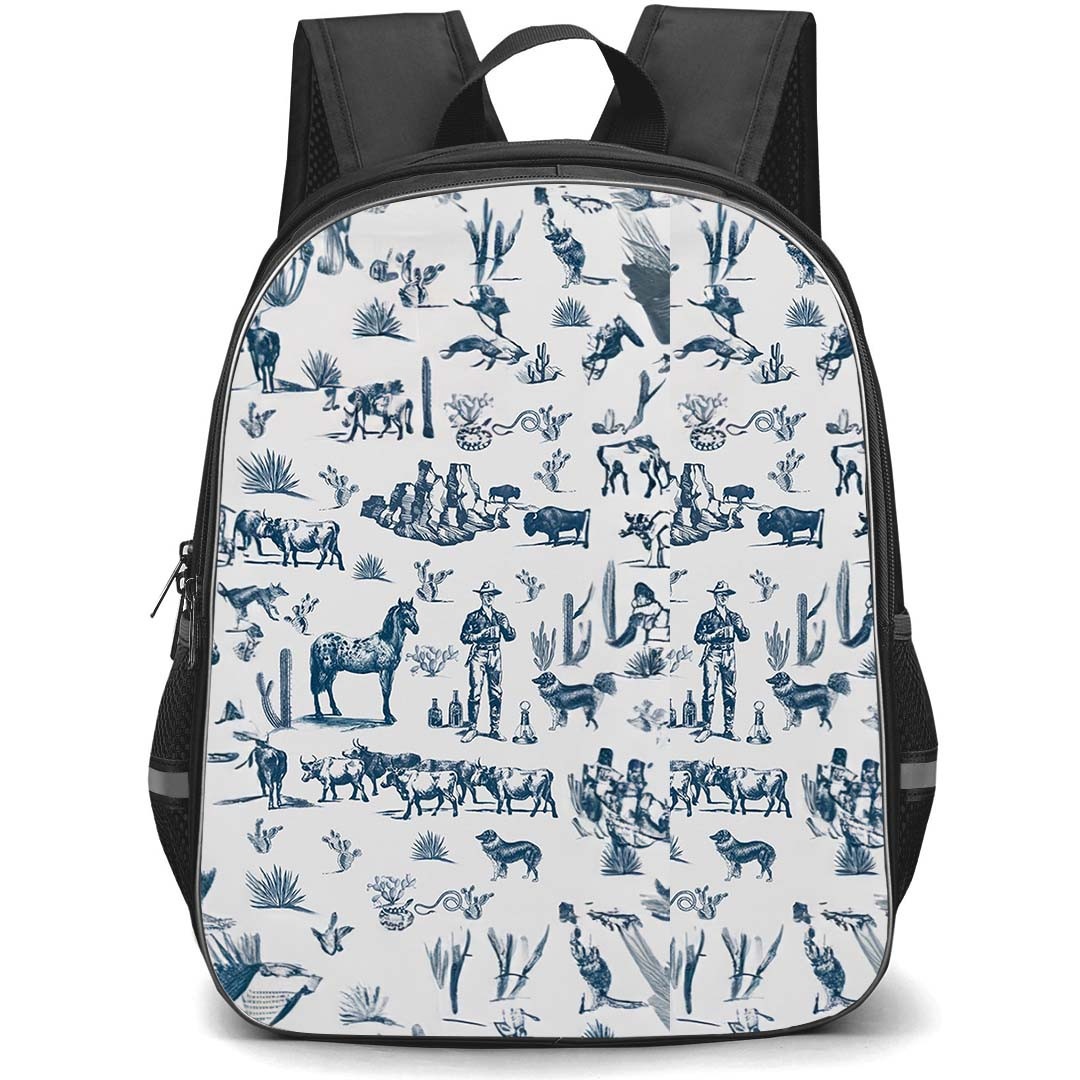 Casely Art Pattern School Backpack StudentPack - Casely Wild West Adventure Desert Western Poster
