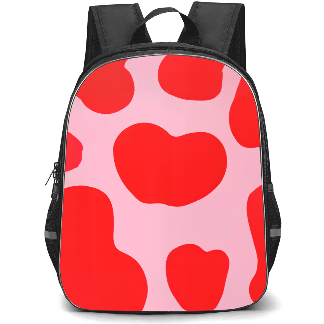 Coconut Lane Art Pattern School Backpack StudentPack - Coconut Lane Abstract Pink And Red Art Poster