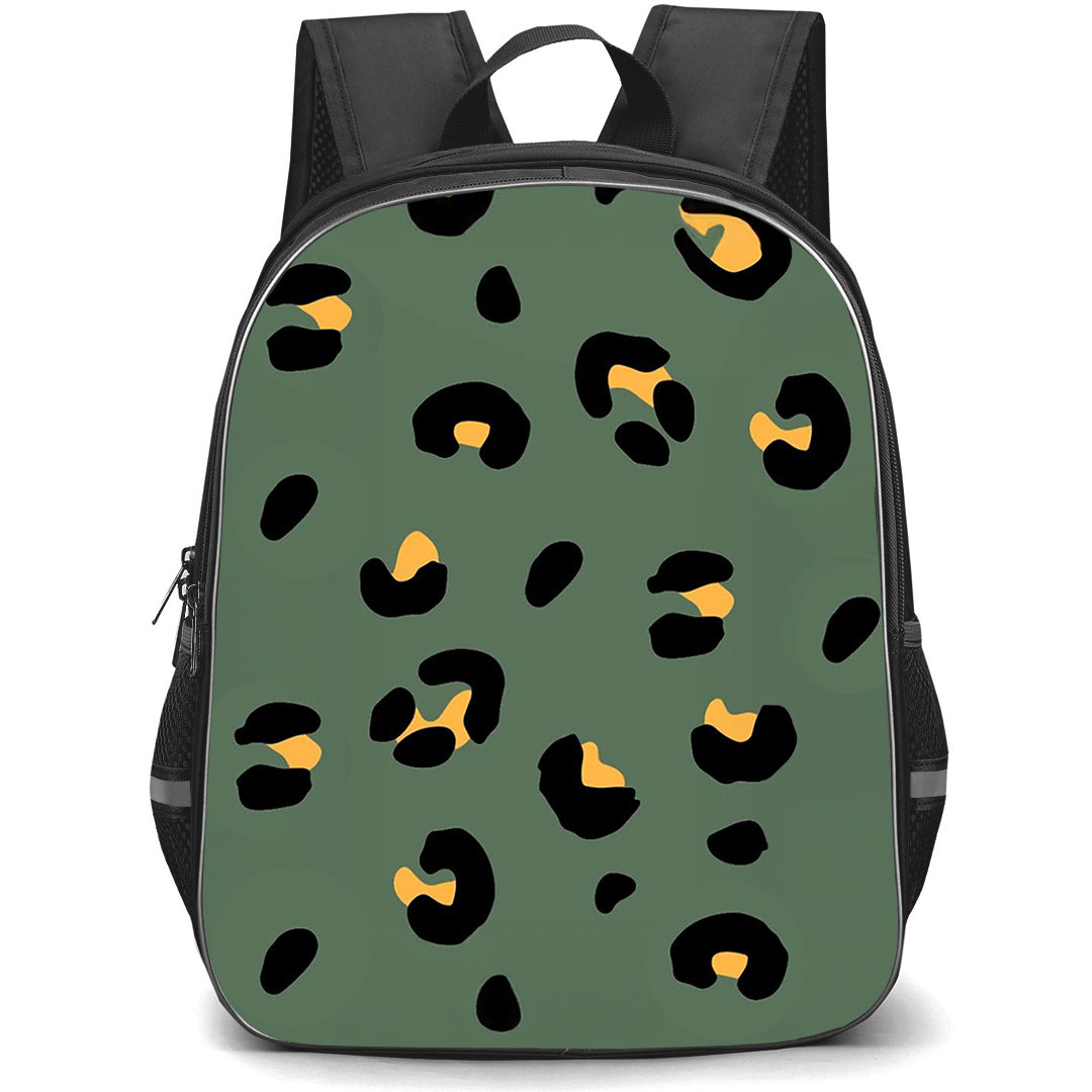 Coconut Lane Art Pattern School Backpack StudentPack - Coconut Lane Khaki Leopard Art Poster