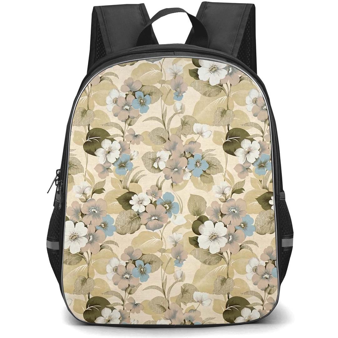 Floral Pattern Art School Backpack StudentPack - Floral Pattern 70s Floral Vintage Poster