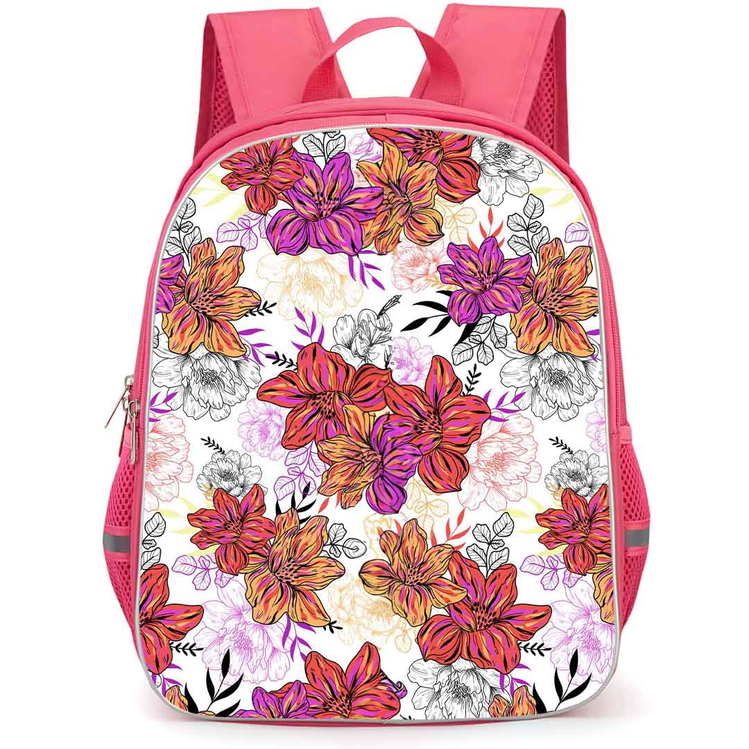 Floral Pattern Art School Backpack StudentPack - Floral Pattern Artful Pattern Art Poster