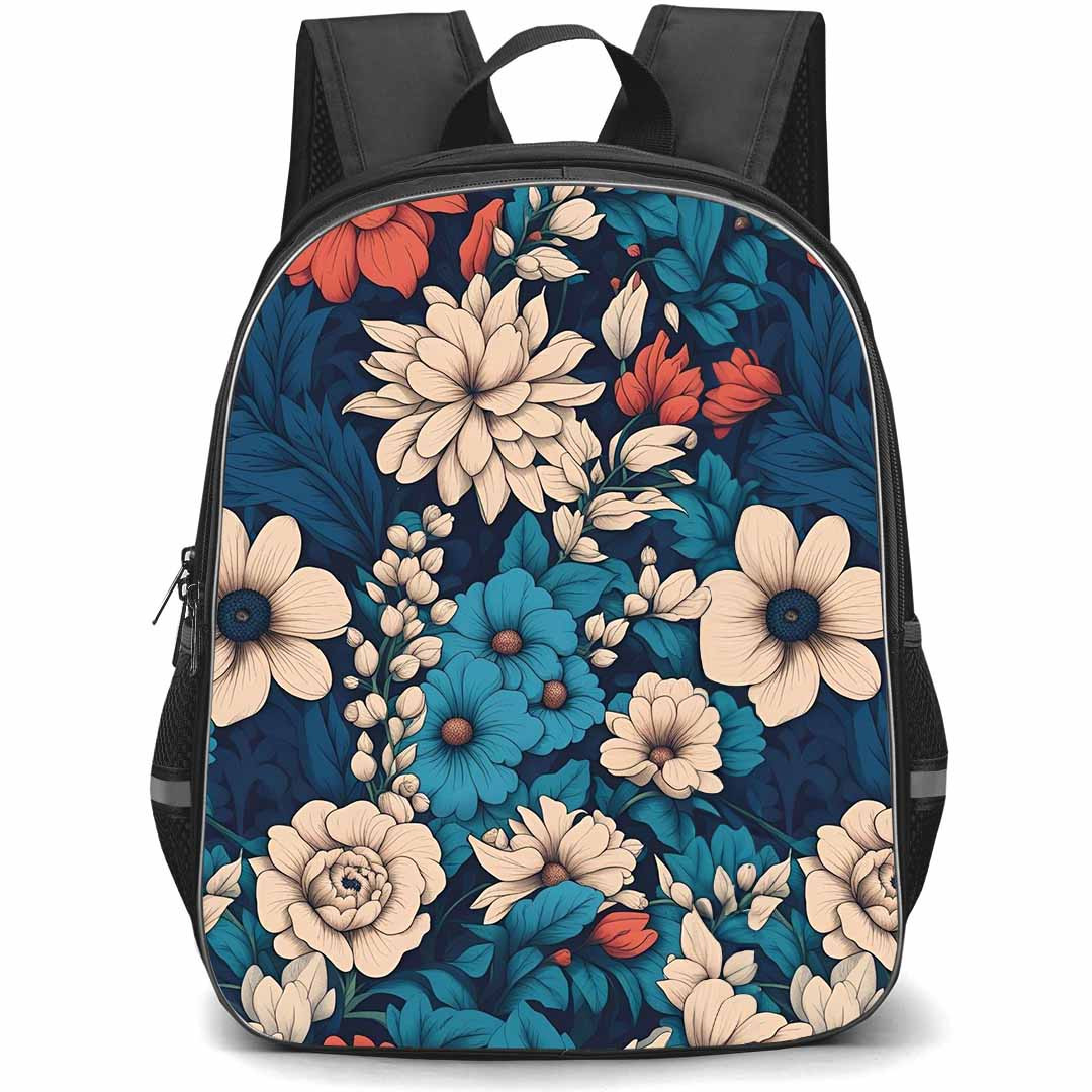 Floral Pattern Art School Backpack StudentPack - Floral Pattern Blossom Blend Art Poster