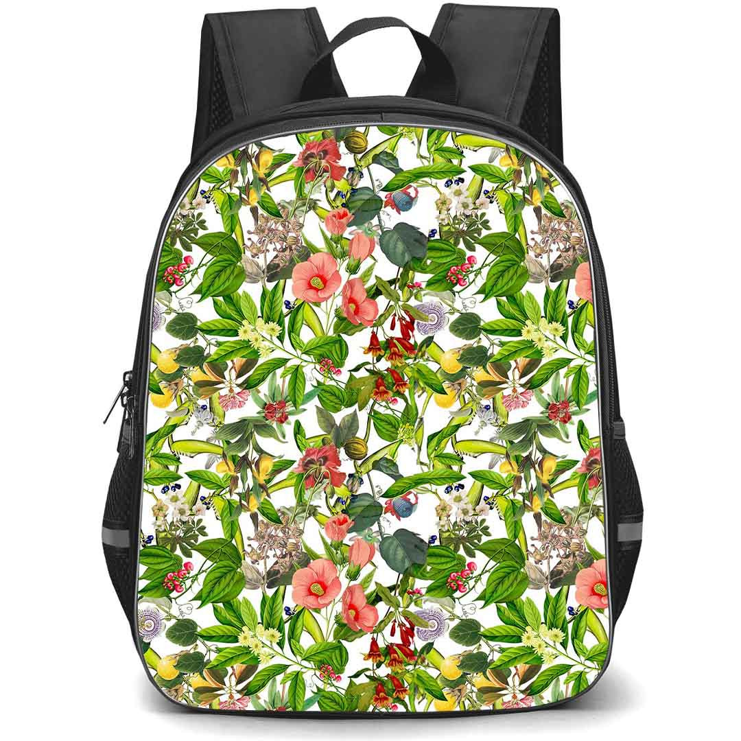 Floral Pattern Art School Backpack StudentPack - Floral Pattern Floral Fusion Poster