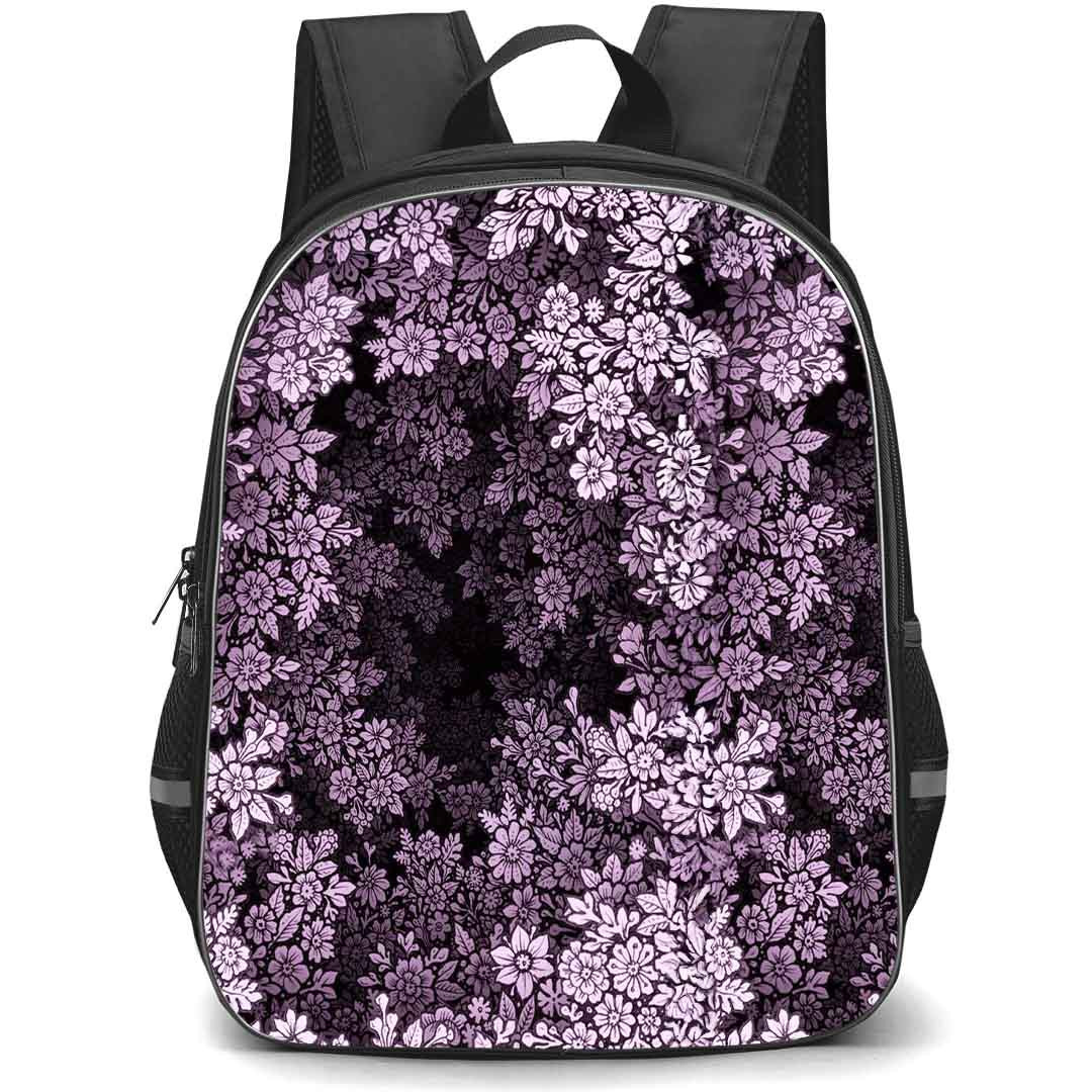 Floral Pattern Art School Backpack StudentPack - Floral Pattern Lavender Lace Poster