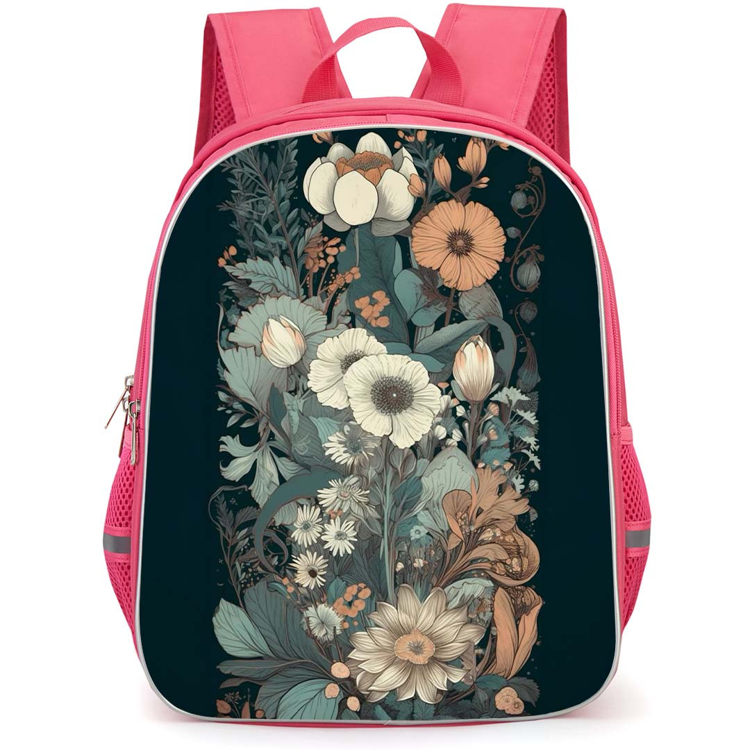 Floral Pattern Art School Backpack StudentPack - Floral Pattern Muted Vintage Floral Pattern Poster