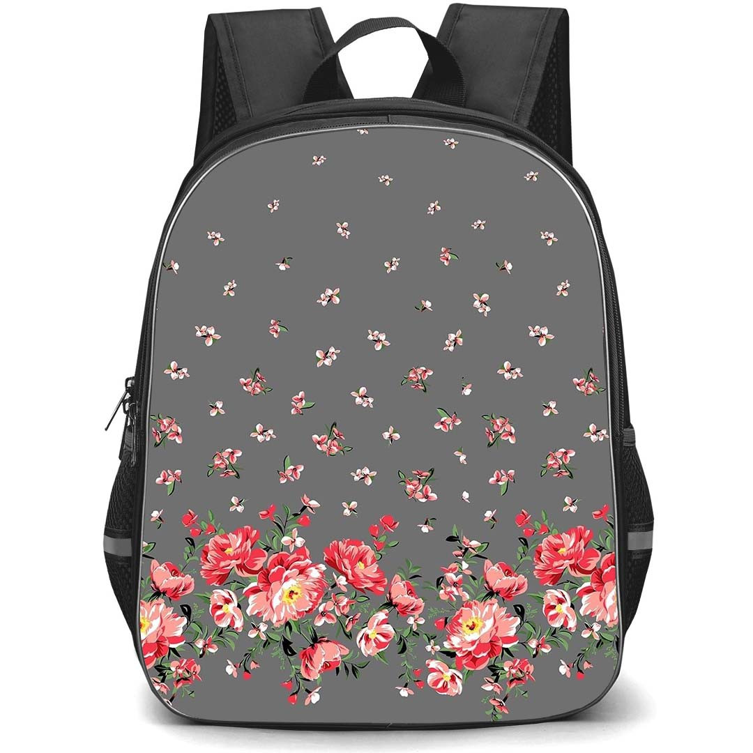 Floral Pattern Art School Backpack StudentPack - Floral Pattern Pink Blossom Charm Art Poster