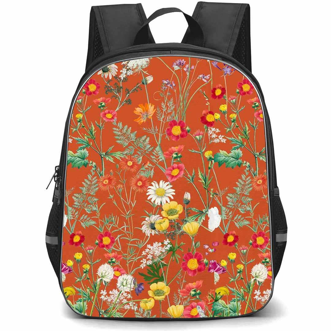 Floral Pattern Art School Backpack StudentPack - Floral Pattern Spring Flower Poster