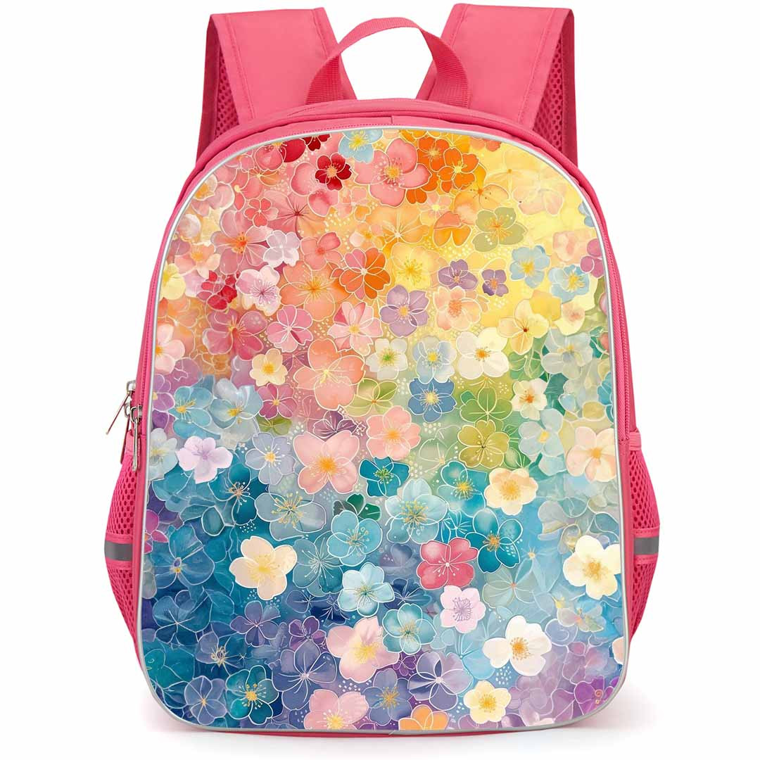 Floral Pattern Art School Backpack StudentPack - Floral Pattern Spring Flower Art Poster