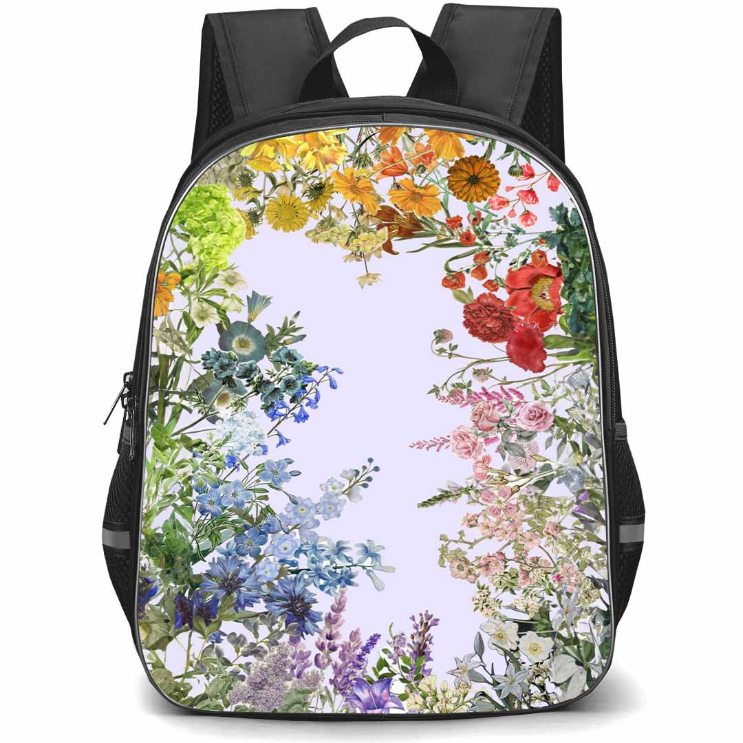 Floral Pattern Art School Backpack StudentPack - Floral Pattern Variety Flowers Garden Poster