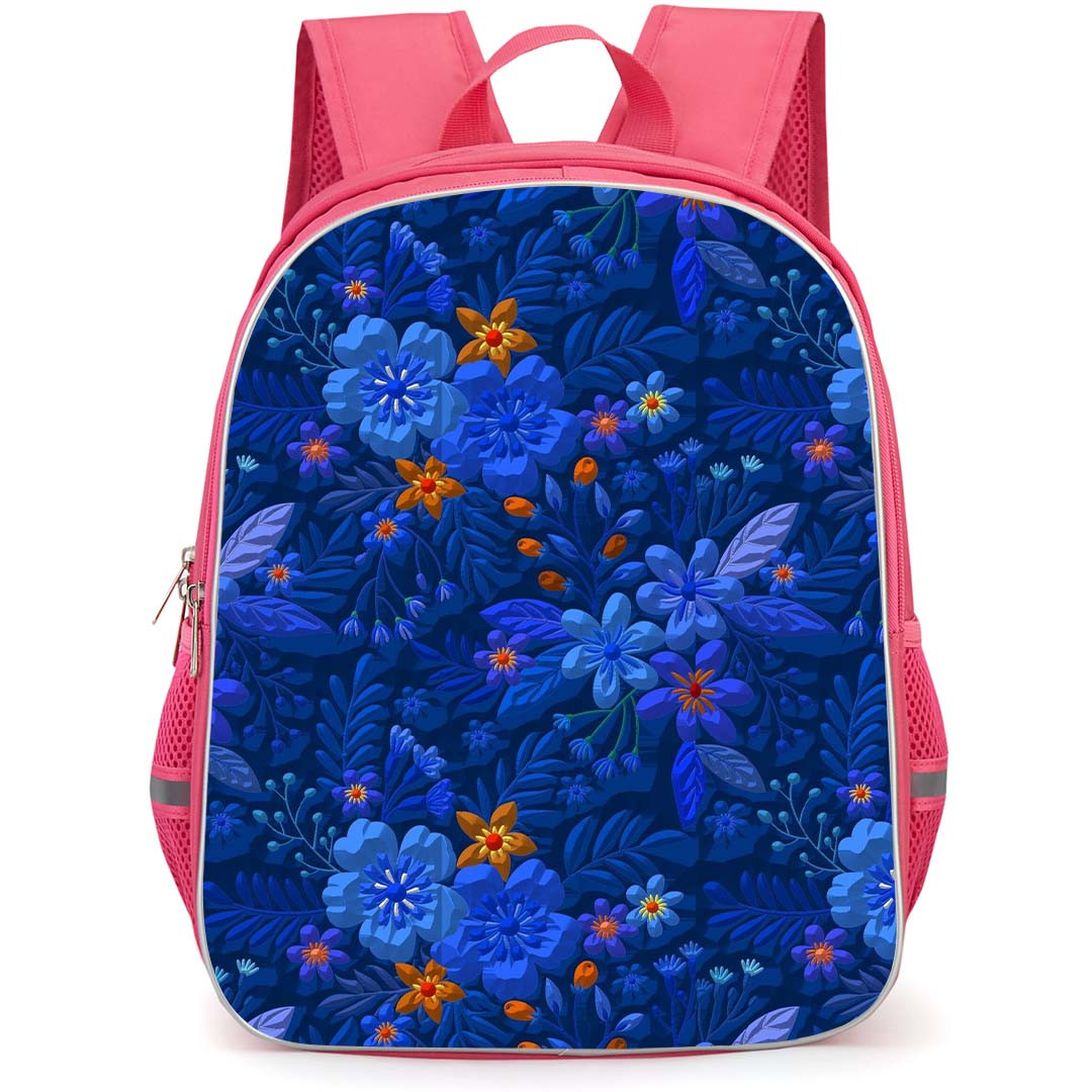Floral Pattern Art School Backpack StudentPack - Floral Pattern Yellow And Blue Blend Art Poster
