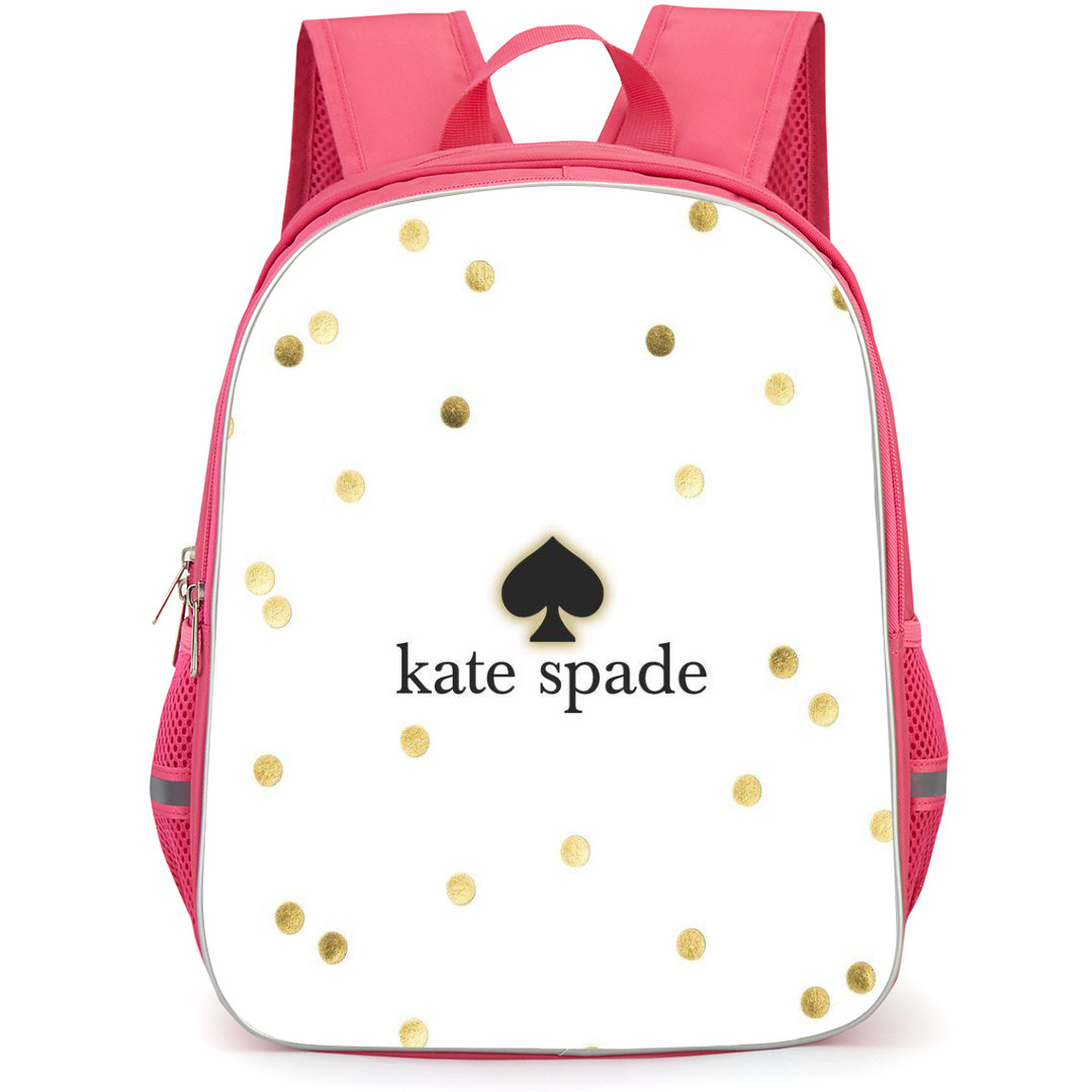 Kate Spade Backpack StudentPack - Kate Spade Logo On Golden Dots White Background Poster