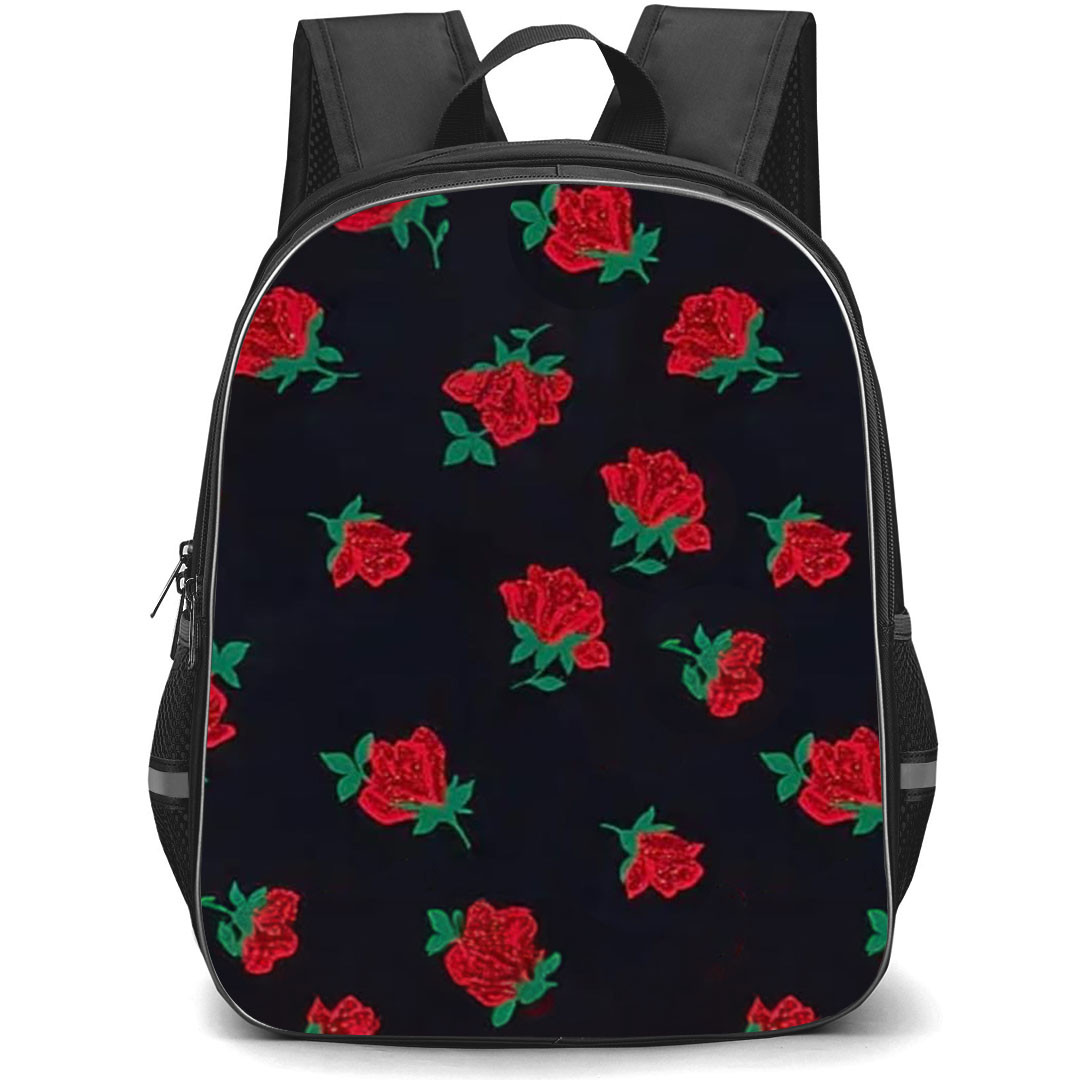 Kate Spade School Backpack StudentPack - Kate Spade Rose Rose On Black Background