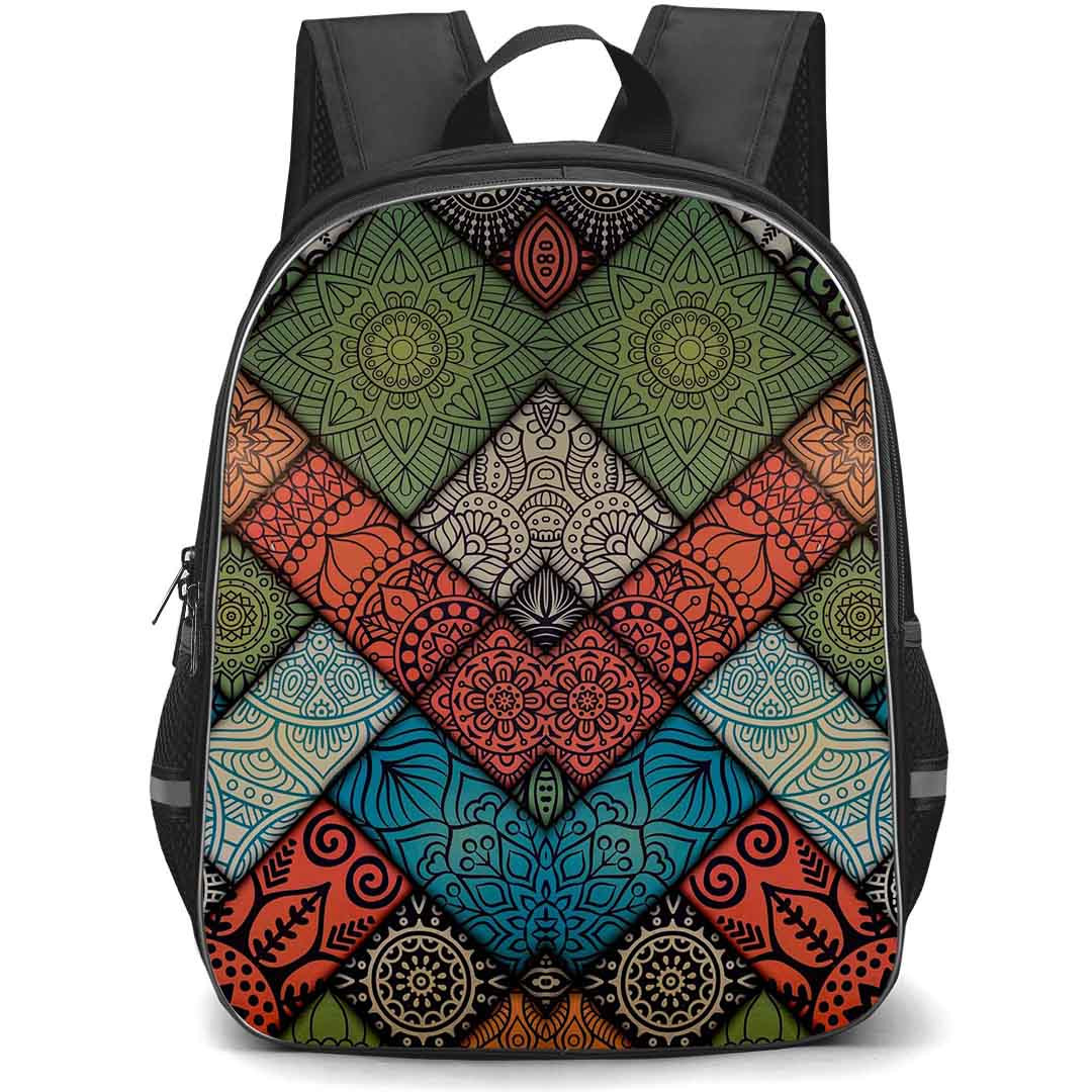 Mandala Pattern School Backpack StudentPack - Mandala Pattern Abstract Design Art Poster