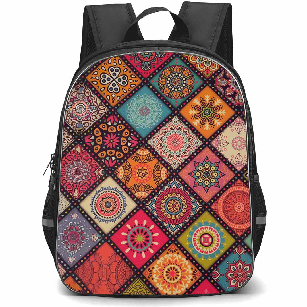 Mandala Pattern School Backpack StudentPack - Mandala Pattern Colorful Art Poster