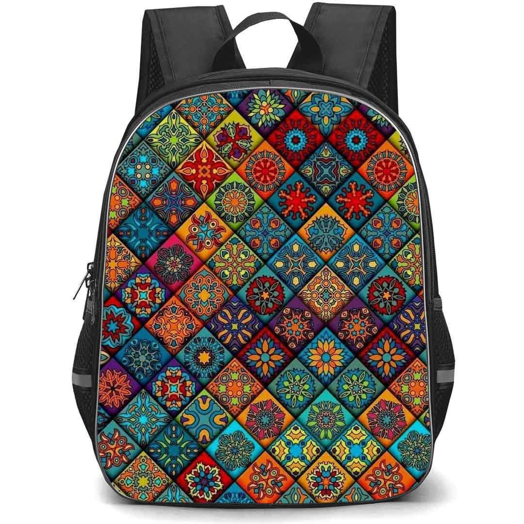 Mandala Pattern School Backpack StudentPack - Mandala Pattern Flower Texture Poster
