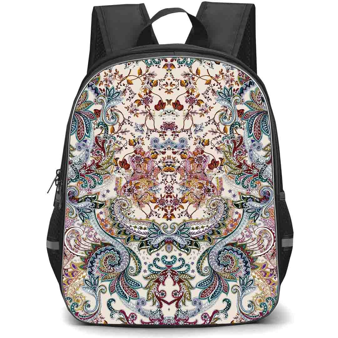 Mandala Pattern School Backpack StudentPack - Mandala Pattern Paisley Art On Beige Background