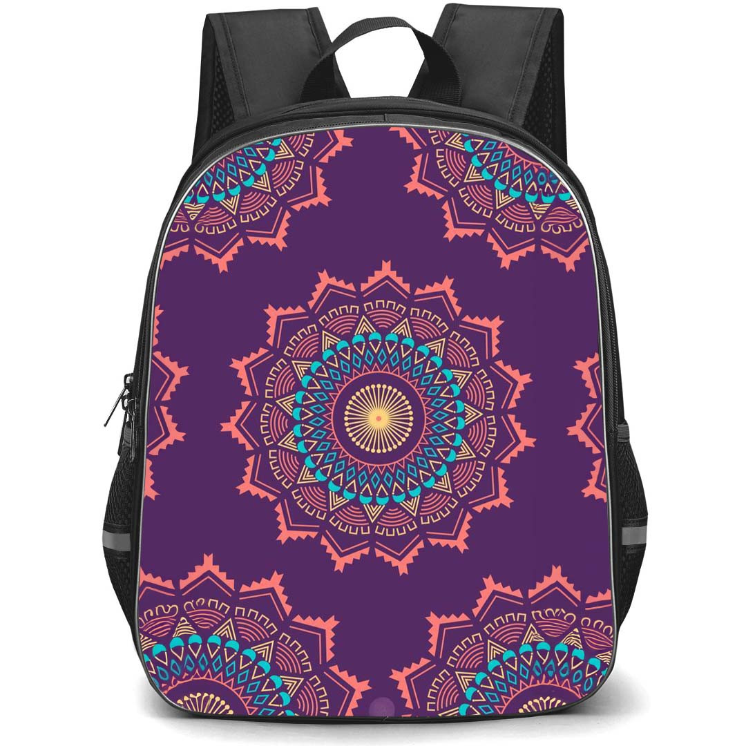 Mandala Pattern School Backpack StudentPack - Mandala Pattern Purple Mural Poster