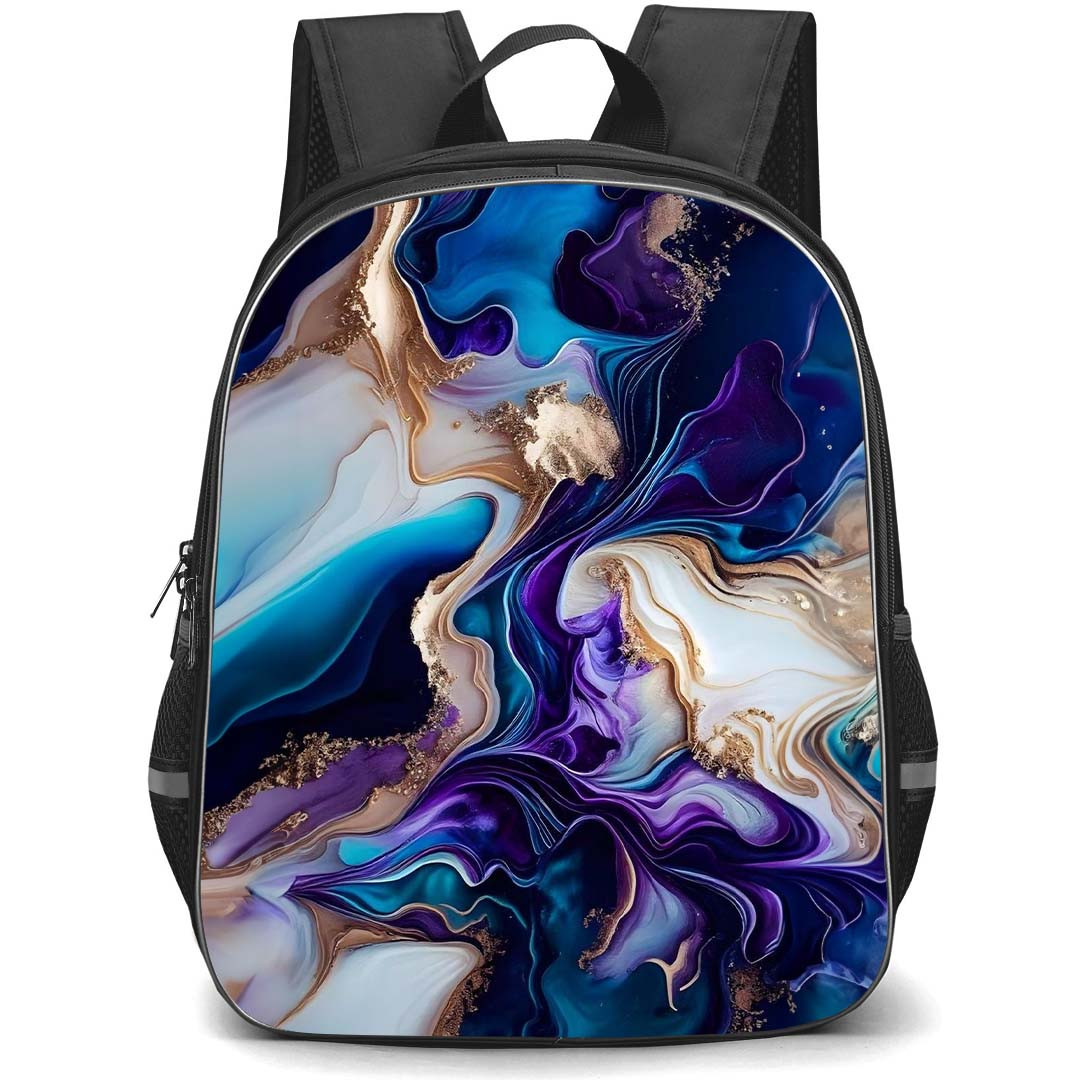 Marble Pattern School Backpack StudentPack - Marble Pattern Abstract liquid texture Poster