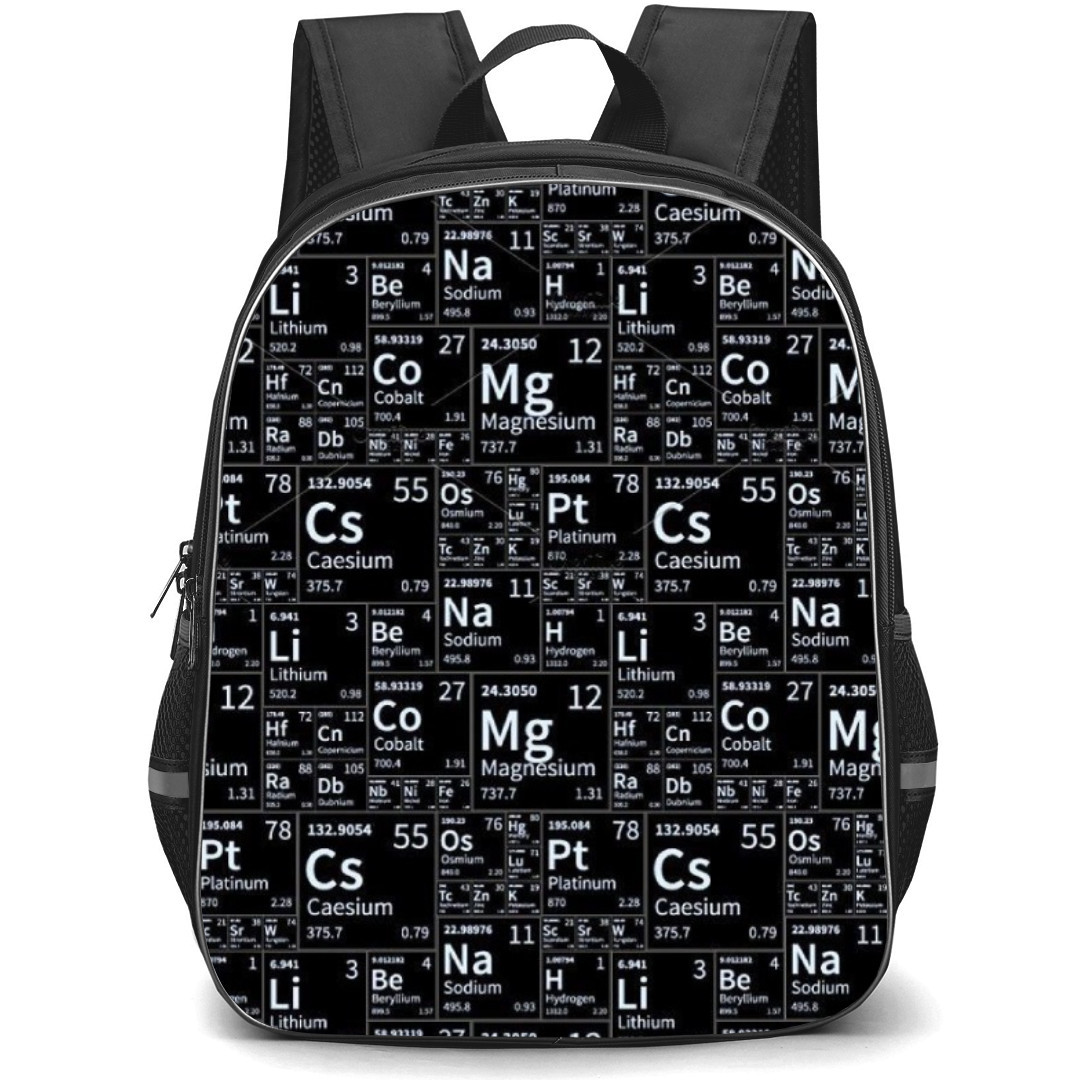 Art Pattern Backpack StudentPack - Element Caesium Magnesium Platinum