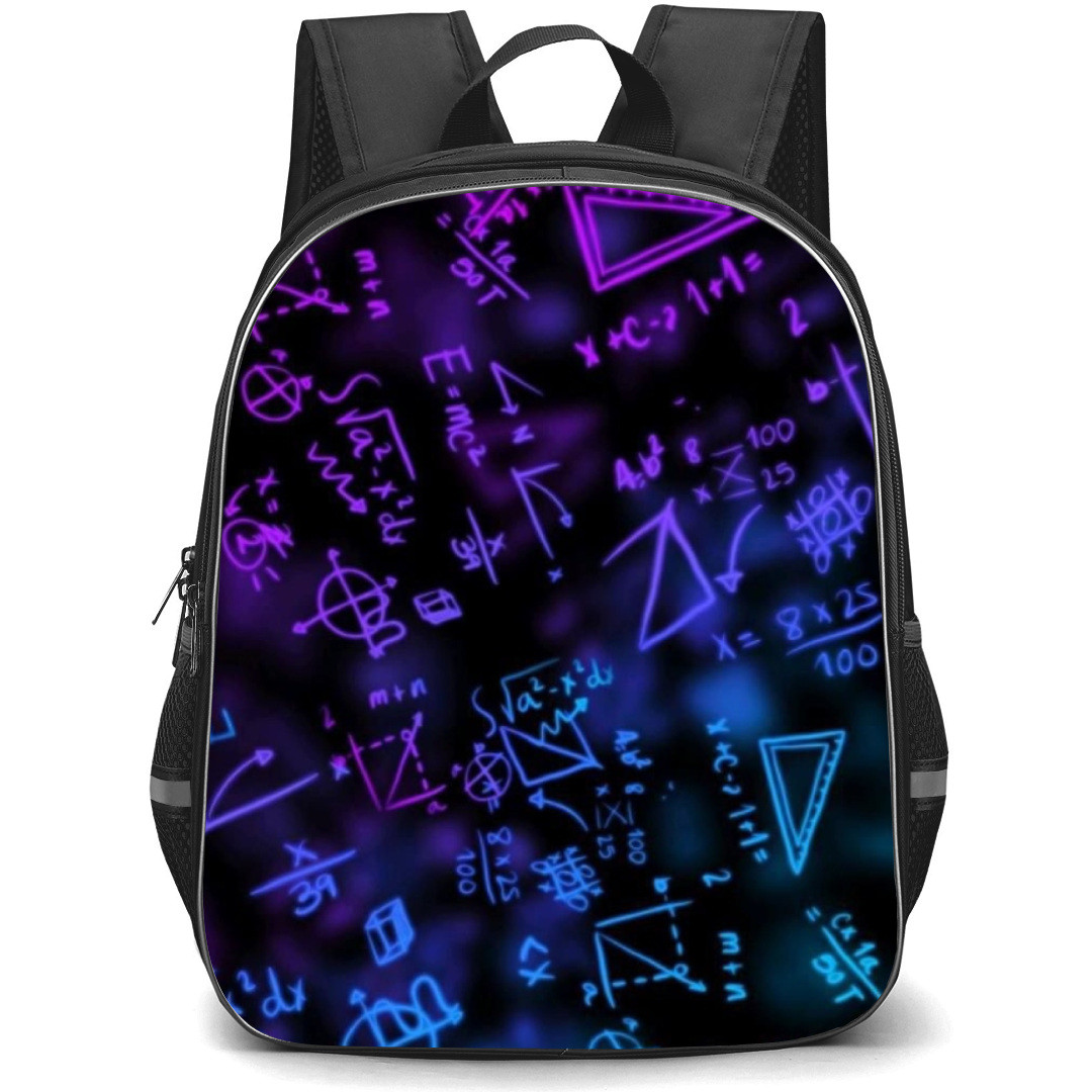 Art Pattern Backpack StudentPack - Physics Pink and Blue Font