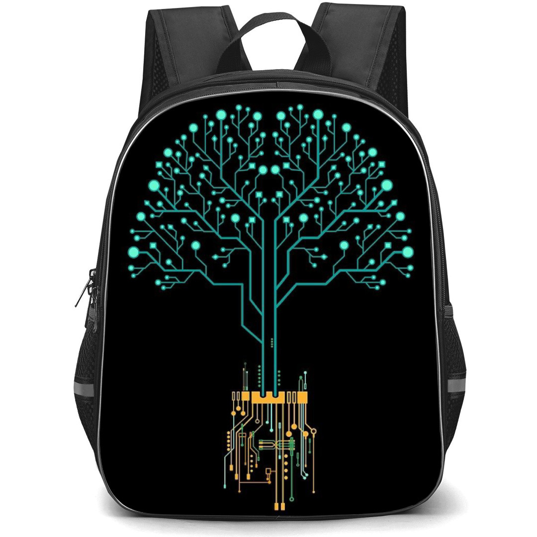 Art Pattern Backpack StudentPack - Tech Tree Black Background