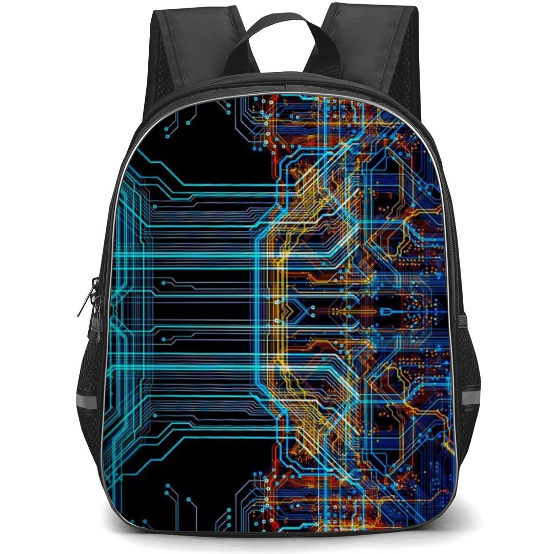 Art Pattern Backpack StudentPack - Science Yellow Blue Diagram