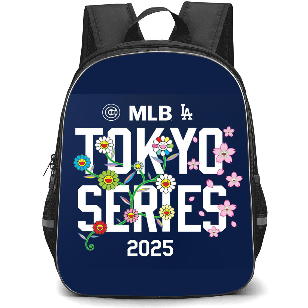 Takashi Murakami Backpack StudentPack - Takashi Murakami X MLB On Blue Background