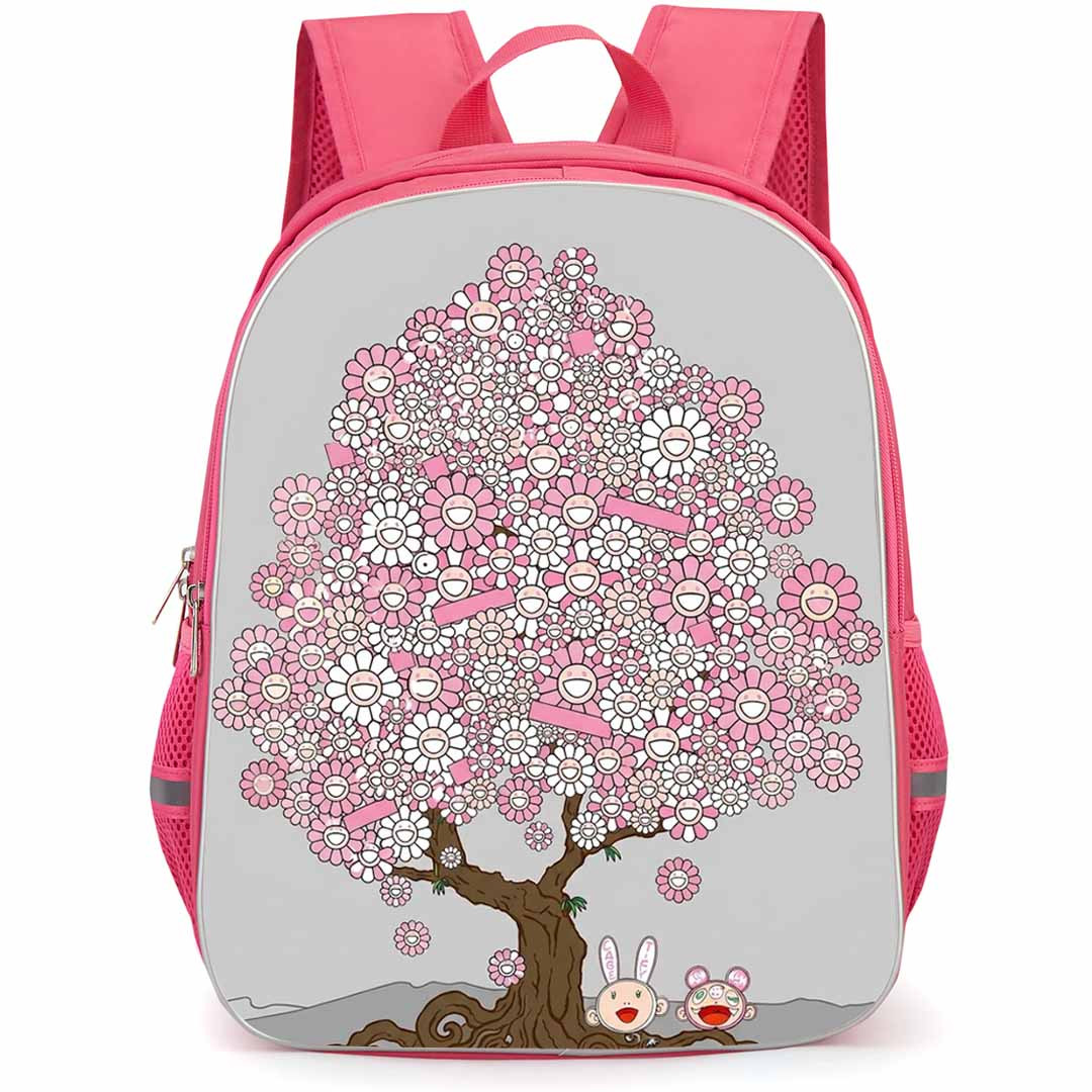 Takashi Murakami Backpack School Bag StudentPack - Takashi Murakami Smiling Flower Blossom Tree Poster