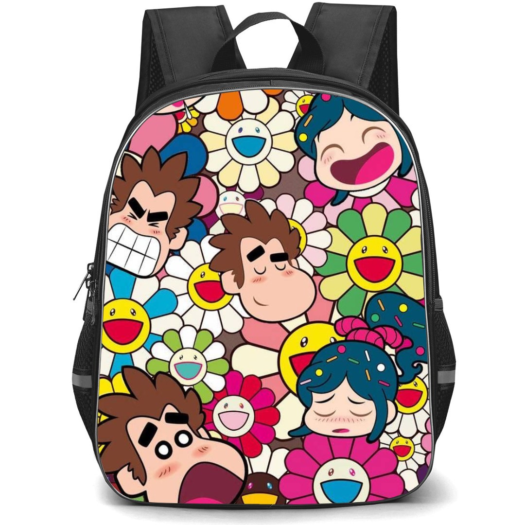 Takashi Murakami Backpack StudentPack - Takashi Murakami X Wreck It Ralph Collage Poster