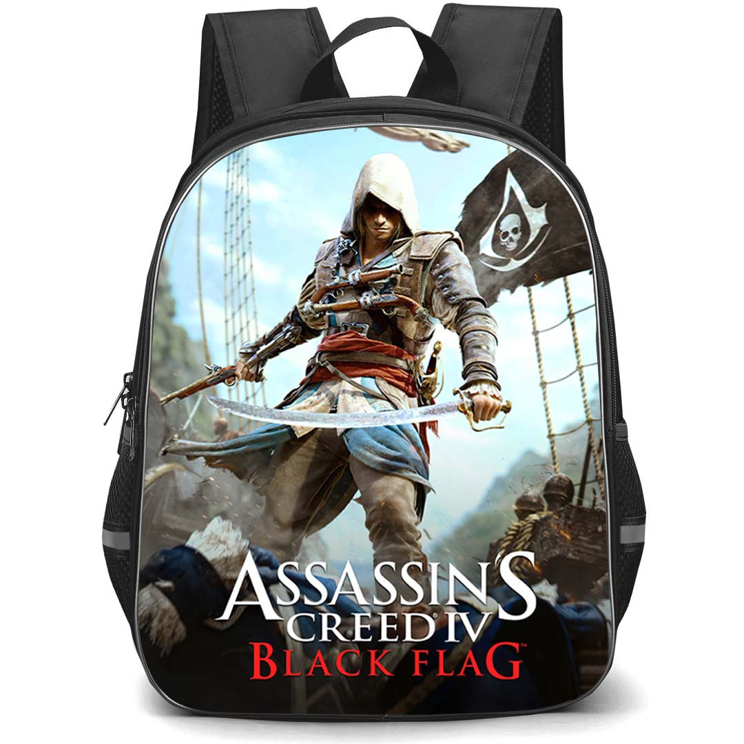 Assassins Creed Backpack School Bag StudentPack - Assassins Creed Black Flag Poster