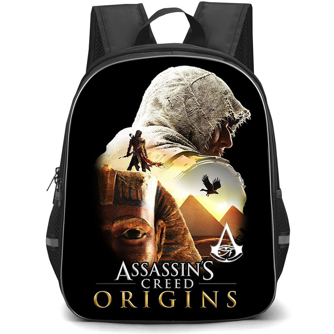Assassins Creed Backpack School Bag StudentPack - Assassins Creed Origins Double Exposure Art Poster