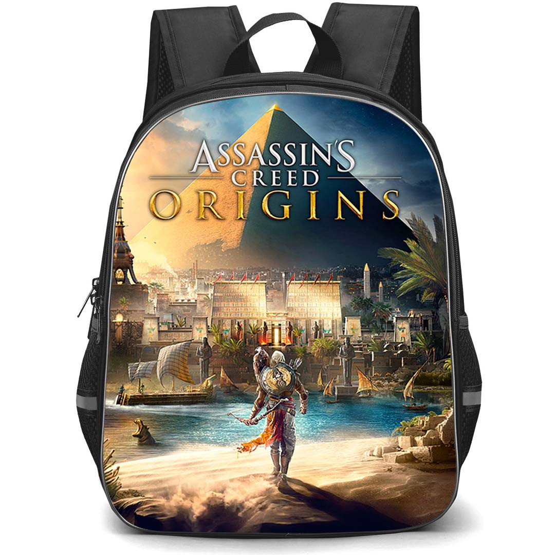 Assassins Creed Backpack School Bag StudentPack - Assassins Creed Origins Game Cover Poster