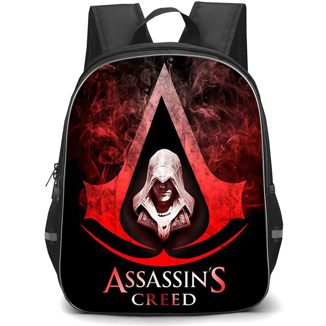 Assassins Creed Backpack School Bag StudentPack - Assassins Creed Red Smoke Logo Poster